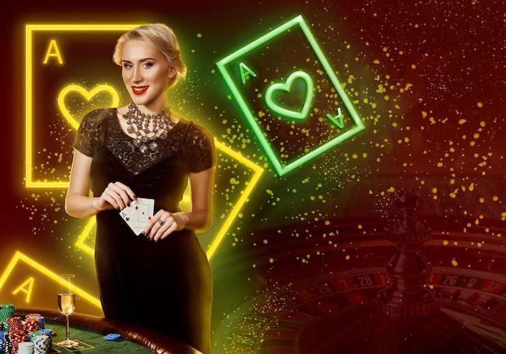 Antarmuka permainan live dealer Playtech di platform luna.togel menampilkan meja blackjack dan roulette dengan studio profesional